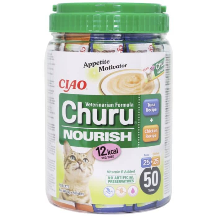 Churu Cat Vet Nourish kaķu gardums krēms kaķiem ar tunci un vistu 14 g N50
